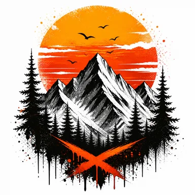 Example T-shirt design in the Streetwear style